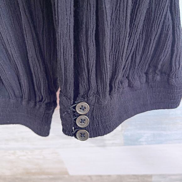 HEI HEI Anthropologie Harem Pants Black Pull On Muslin Casual Womens Small - Picture 3 of 7